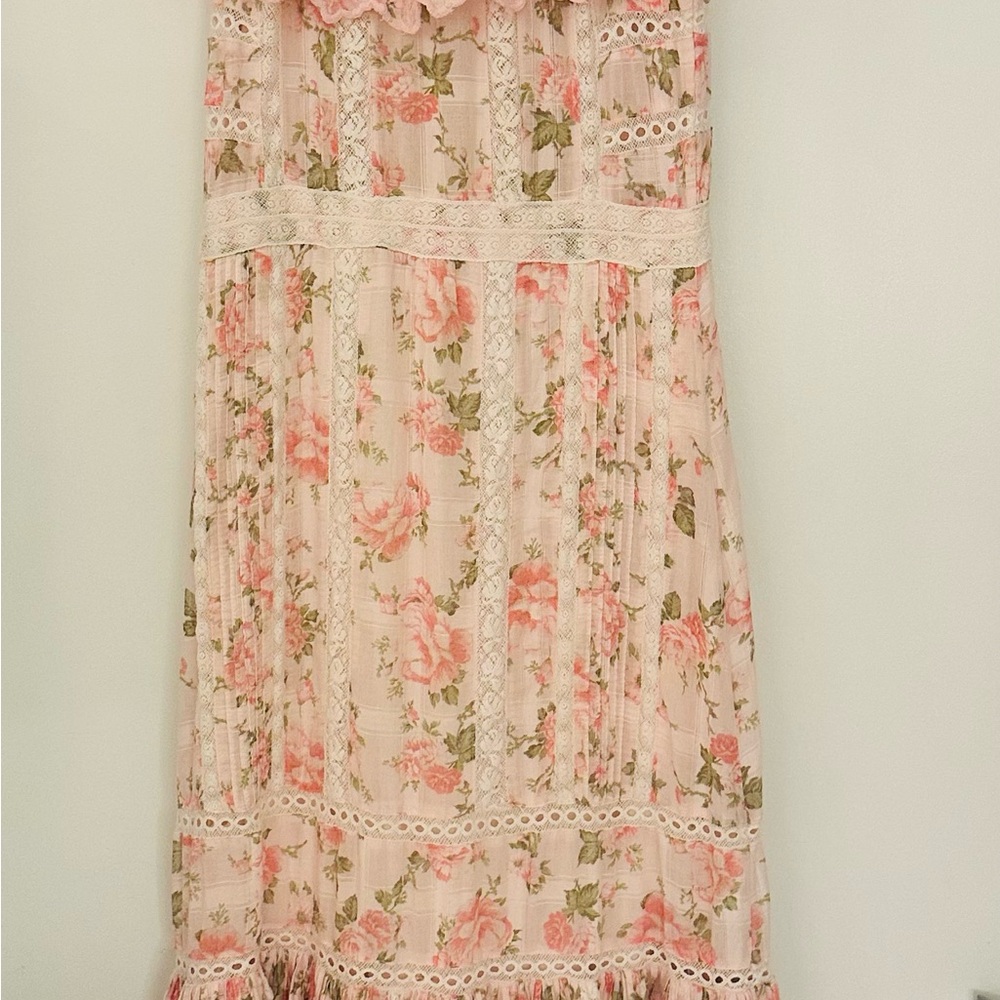 LoveShackFancy Pink Floral Dress